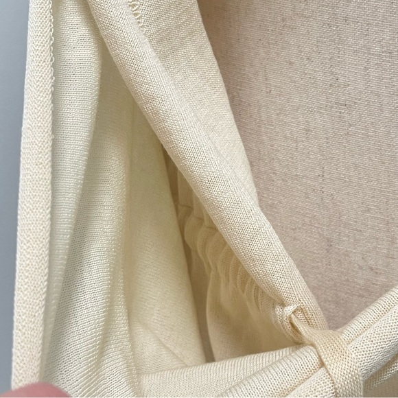 Maria Di Ripabianca Cotton Drape Cream Coverup Dress Size 6 - Picture 10 of 16